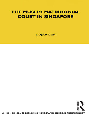 cover image of The Muslim Matrimonial Court in Singapore